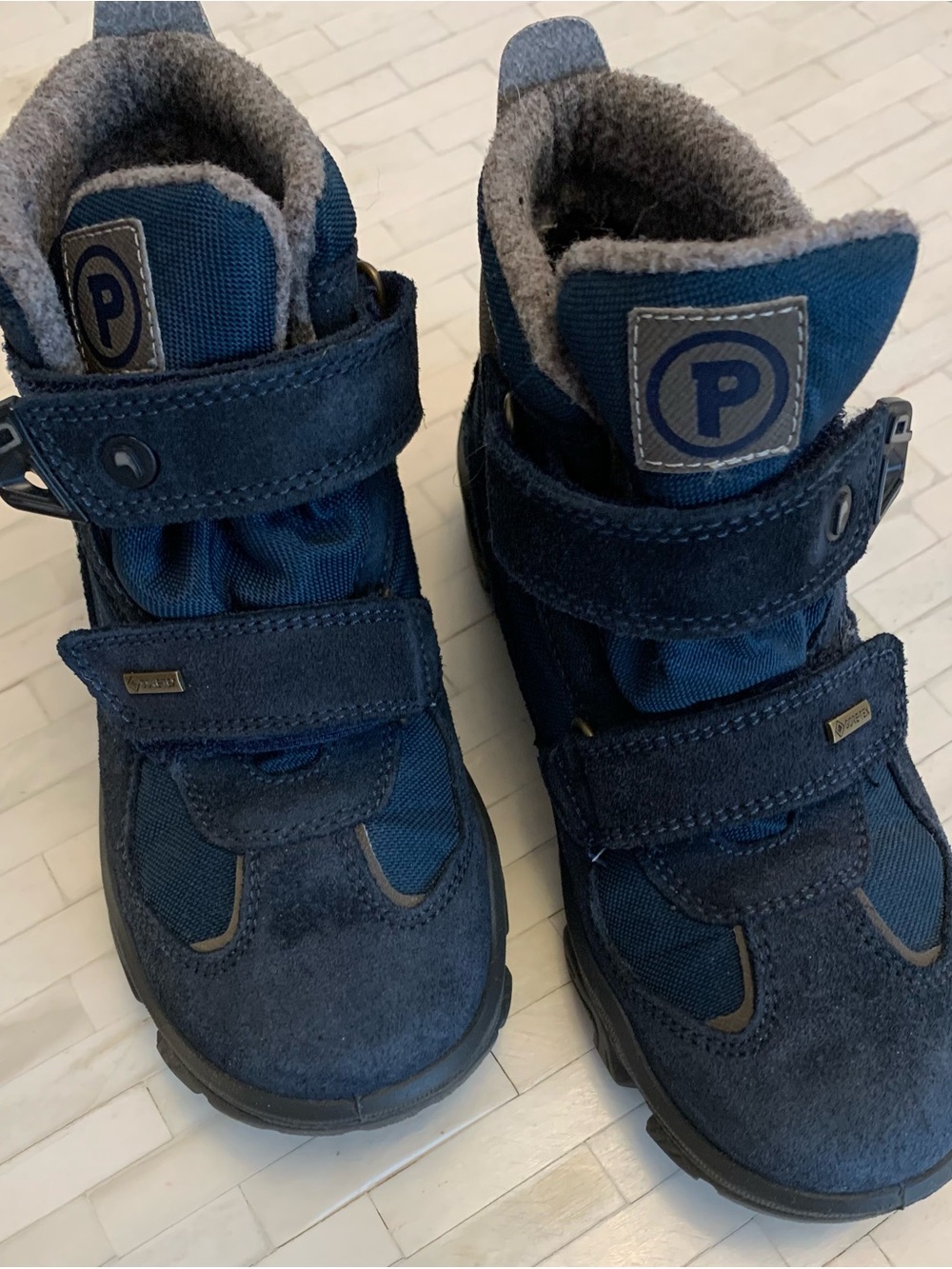 Kids' Primigi Navy Blue Suede Waterproof Winter Boots Size 34